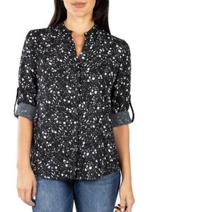 KUT Jasmine Printed Top (Cesena Rocks Black)